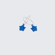 Originales Pendientes Mini con Forma de Fantasma en Color Azul Glitter Fabricados en 3D